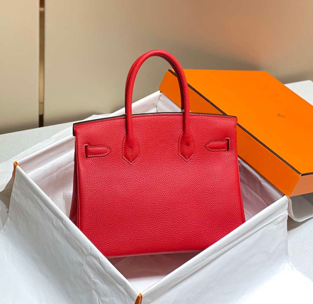 Hermes Birkin Tote Bag Togo Leather 28601 Red
