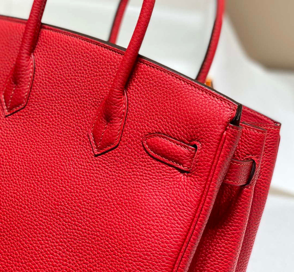 Hermes Birkin Tote Bag Togo Leather 28601 Red