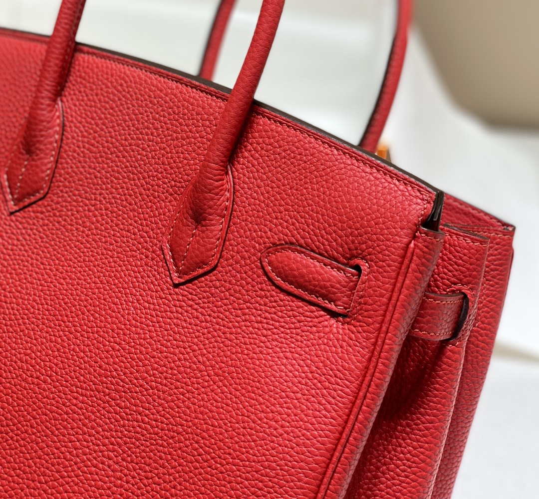 Hermes Birkin Tote Bag Togo Leather 28601 Red