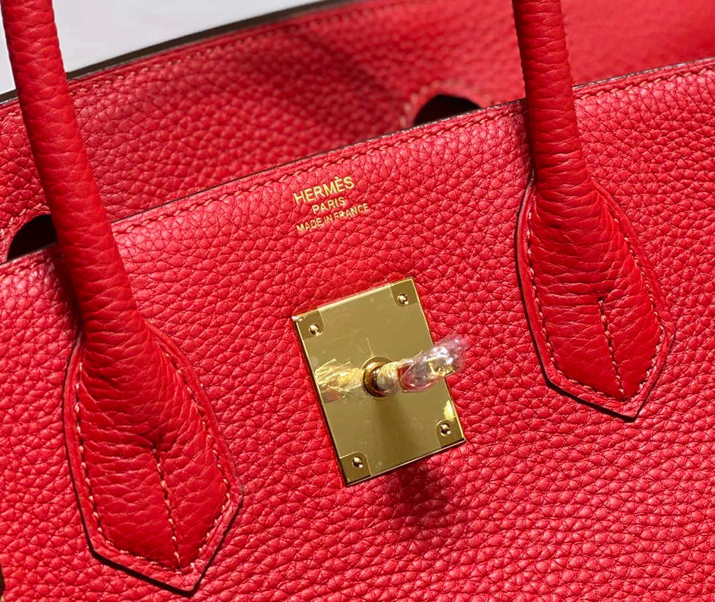 Hermes Birkin Tote Bag Togo Leather 28601 Red