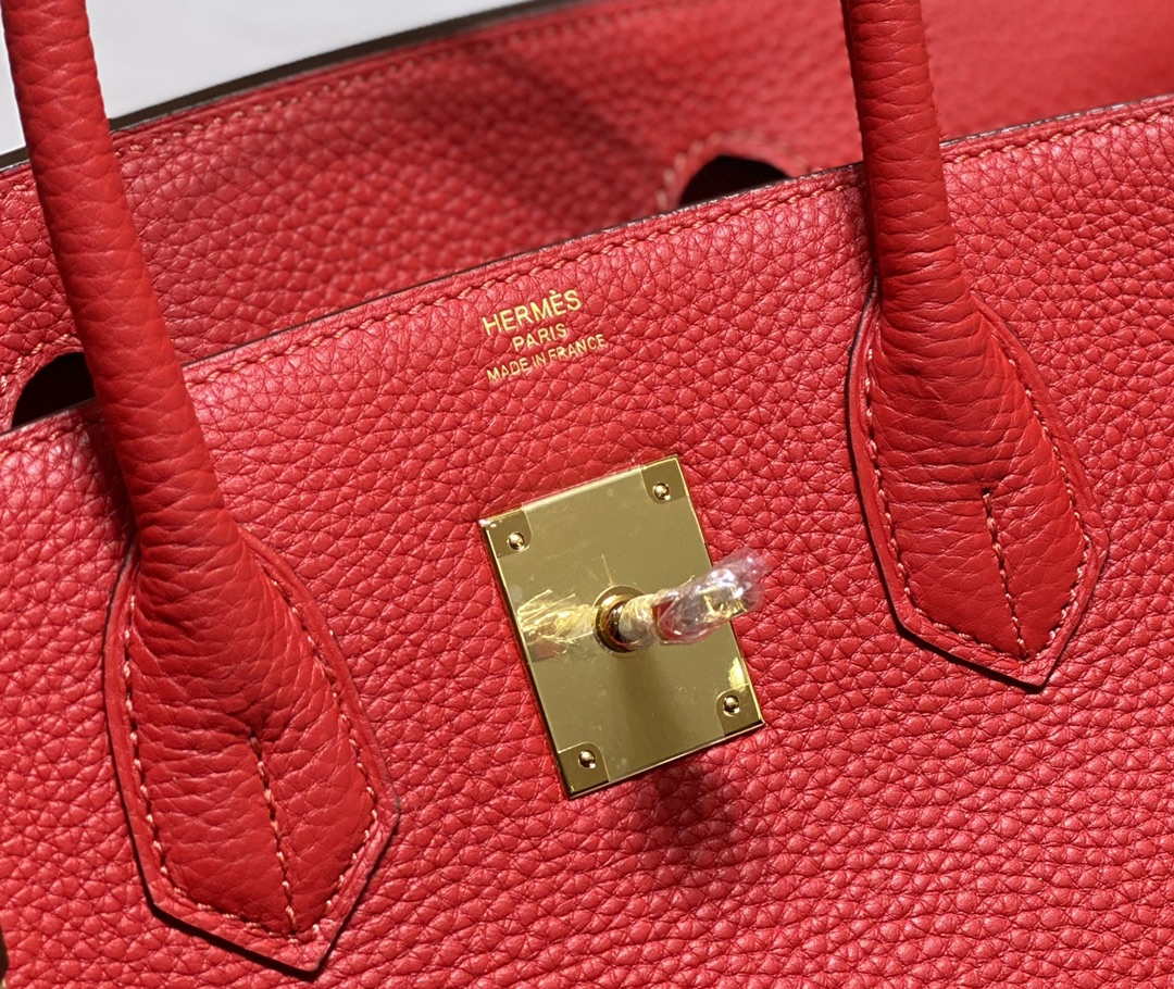 Hermes Birkin Tote Bag Togo Leather 28601 Red