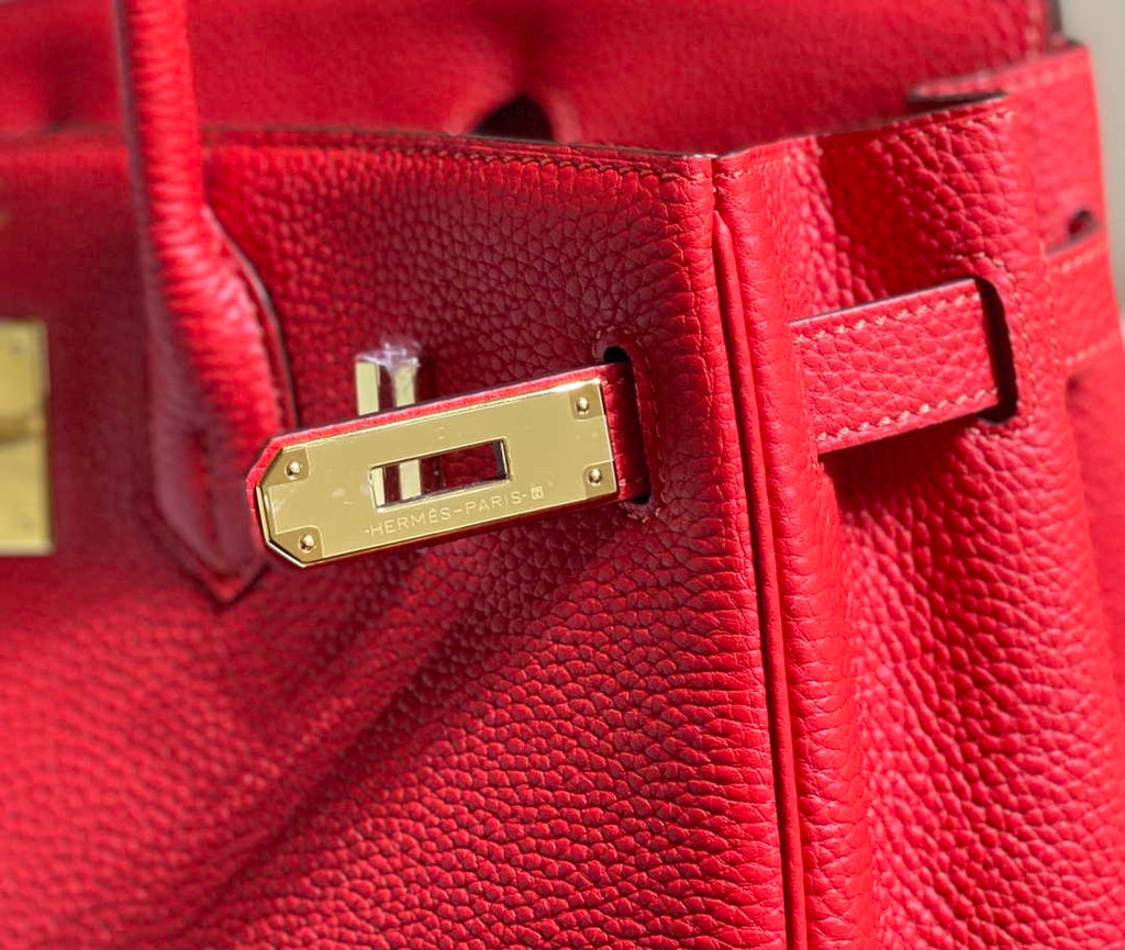Hermes Birkin Tote Bag Togo Leather 28601 Red