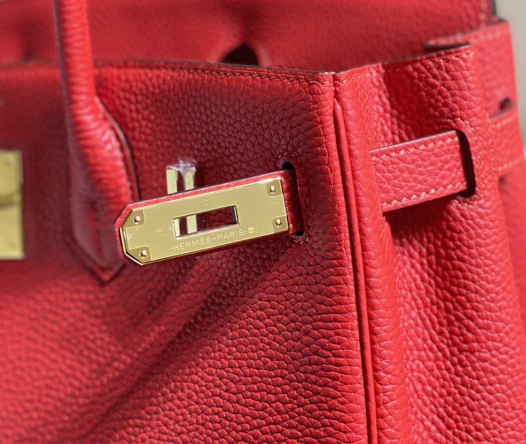 Hermes Birkin Tote Bag Togo Leather 28601 Red
