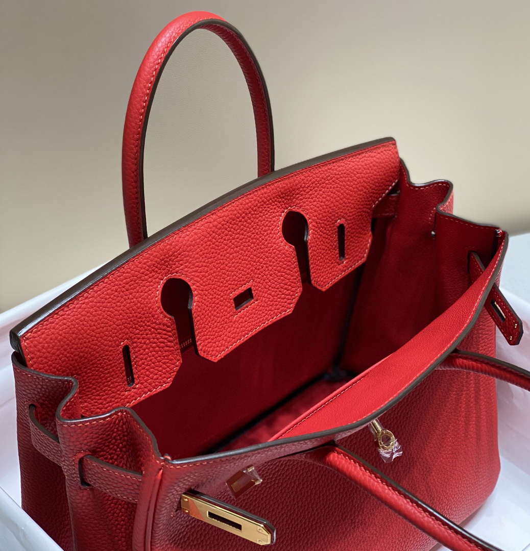 Hermes Birkin Tote Bag Togo Leather 28601 Red