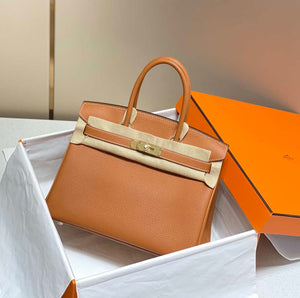 Hermes Birkin Tote Bag Togo Leather 28602 Orange Gold - 25cm - View 1