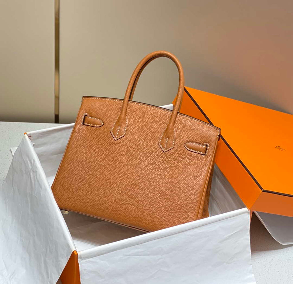 Hermes Birkin Tote Bag Togo Leather 28602 Orange Gold