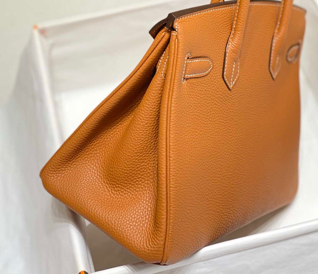 Hermes Birkin Tote Bag Togo Leather 28602 Orange Gold