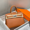 Hermes Birkin Tote Bag Togo Leather 28602 Orange Silver - 25cm - View 1