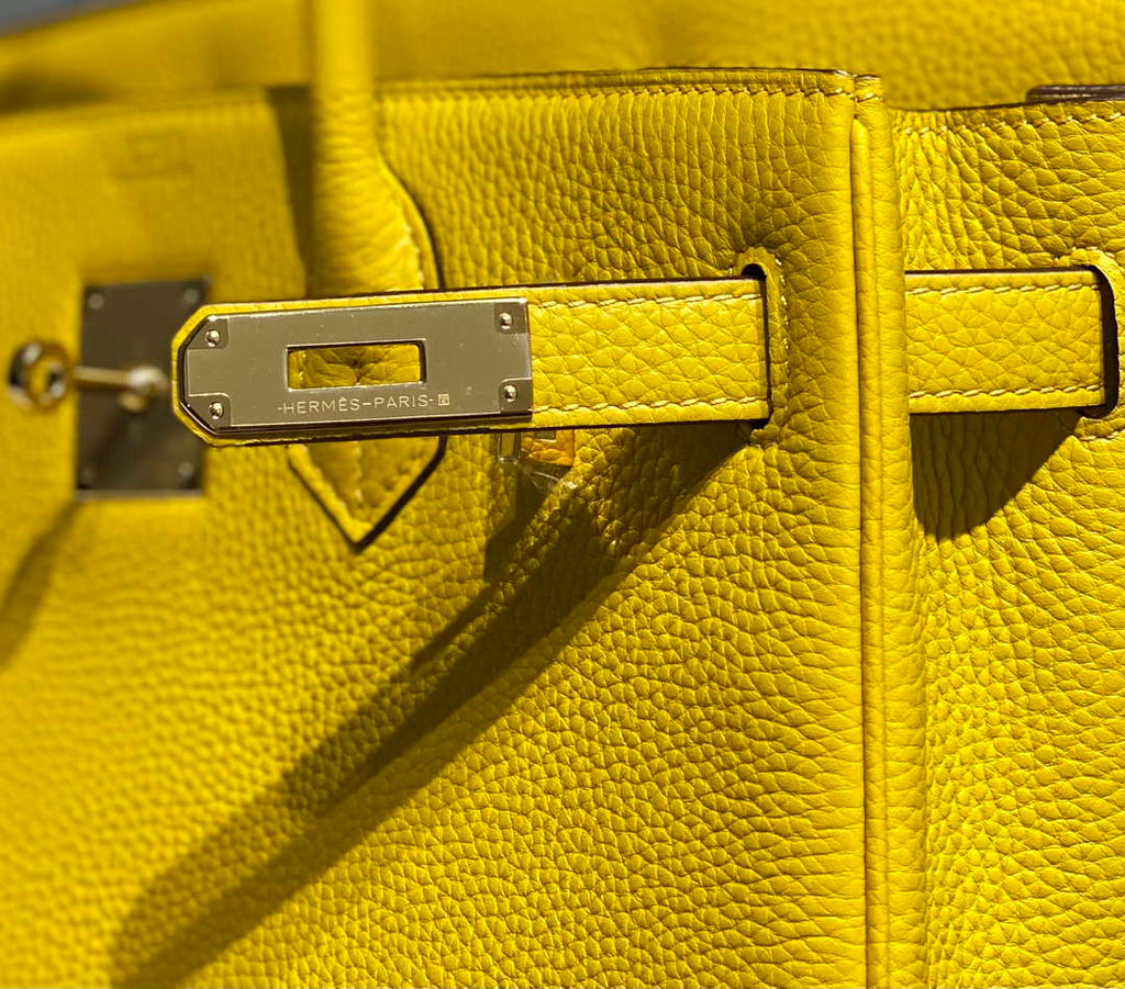 Hermes Birkin Tote Bag Togo Leather 28603 Amber Yellow