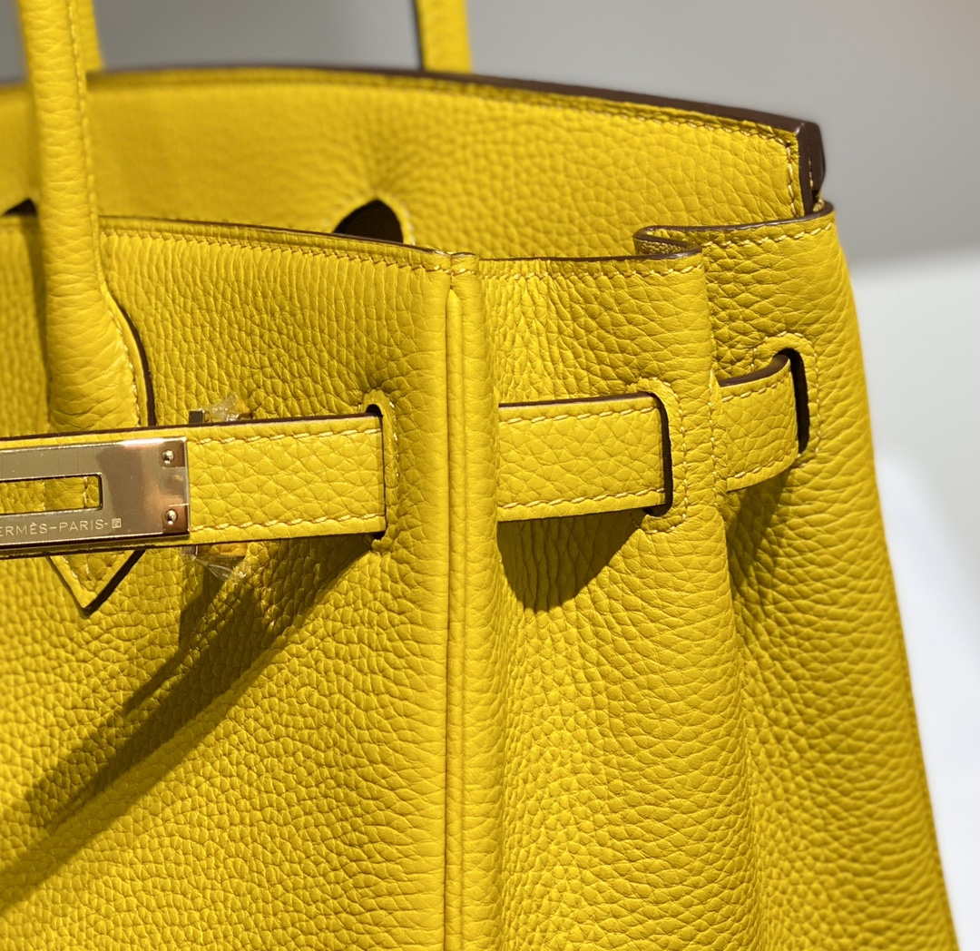 Hermes Birkin Tote Bag Togo Leather 28603 Amber Yellow