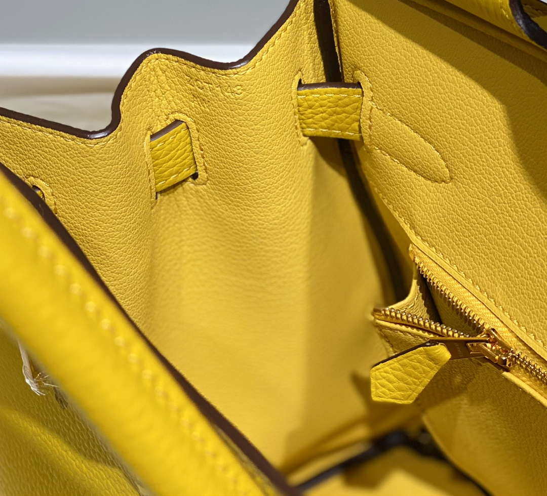 Hermes Birkin Tote Bag Togo Leather 28603 Amber Yellow