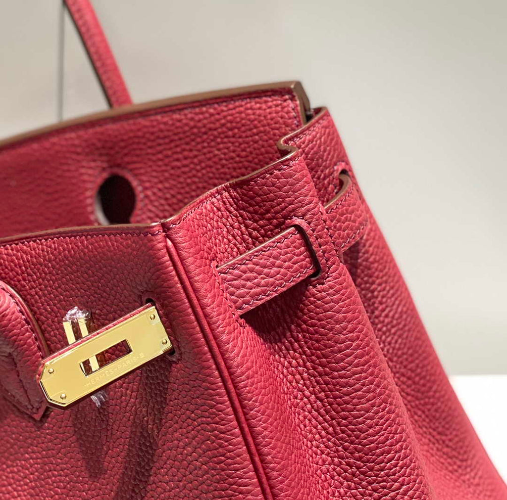 Hermes Birkin Tote Bag Togo Leather 28604 Bordeaux Red