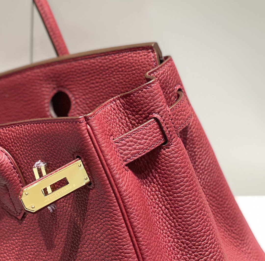 Hermes Birkin Tote Bag Togo Leather 28604 Bordeaux Red