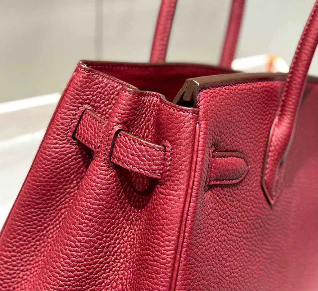 Hermes Birkin Tote Bag Togo Leather 28604 Bordeaux Red
