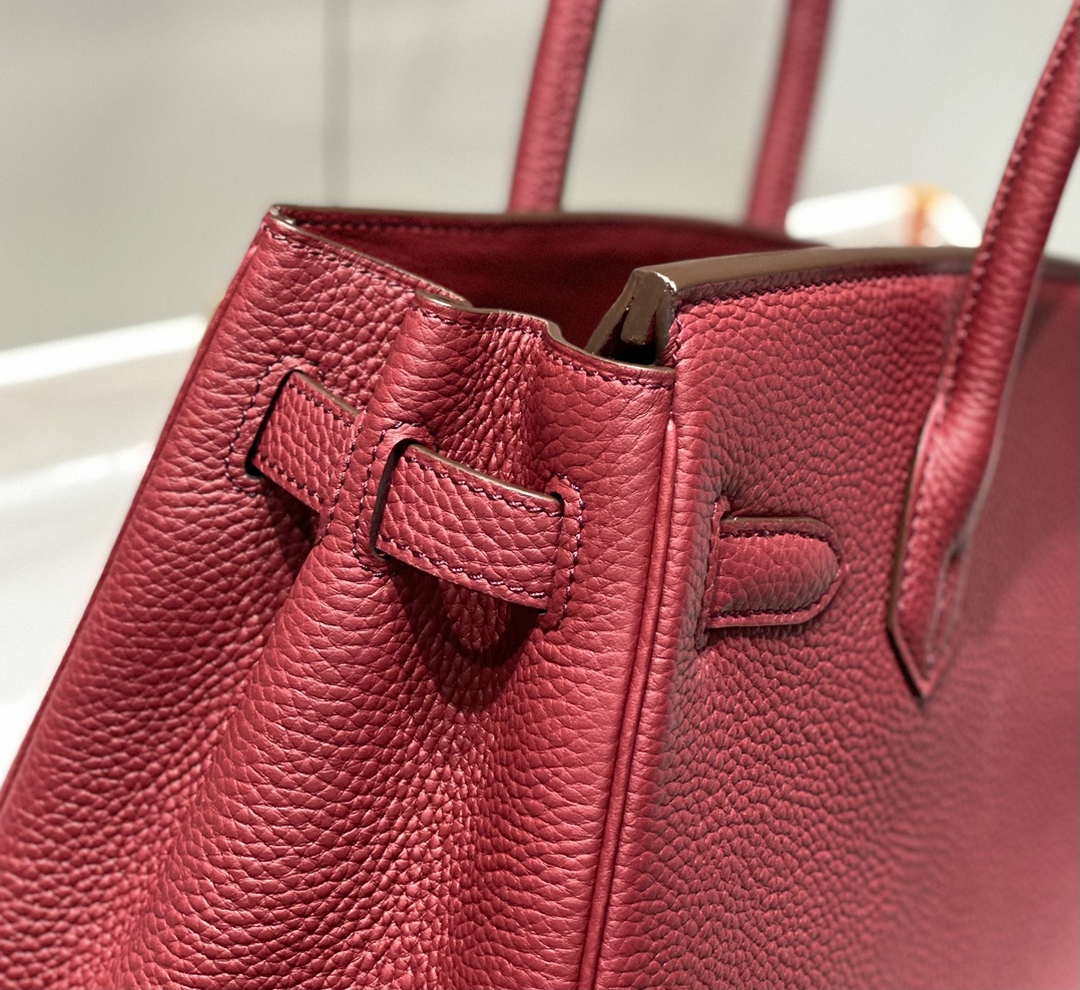 Hermes Birkin Tote Bag Togo Leather 28604 Bordeaux Red