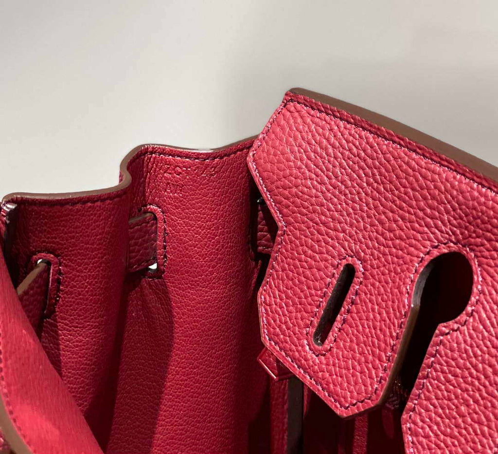 Hermes Birkin Tote Bag Togo Leather 28604 Bordeaux Red