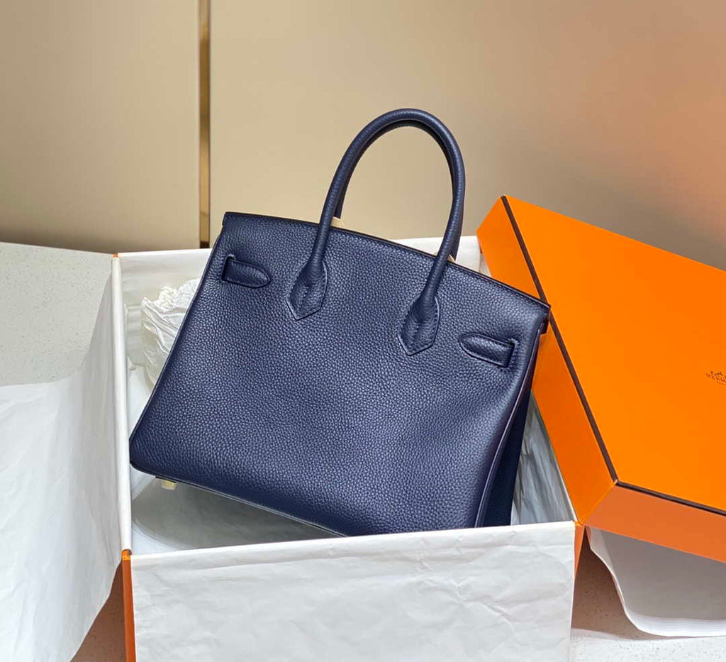Hermes Birkin Tote Bag Togo Leather 28605 Navy Blue