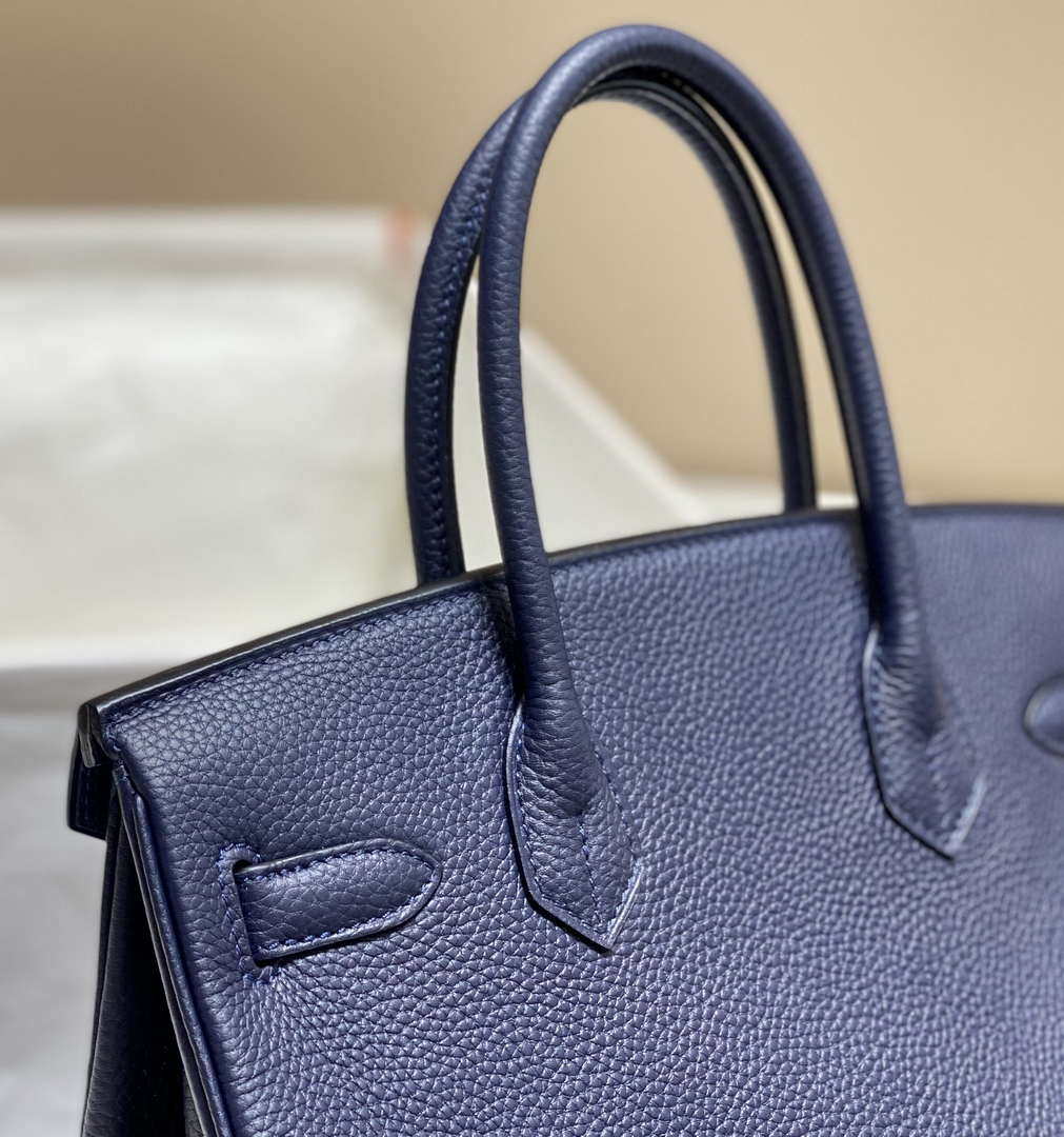 Hermes Birkin Tote Bag Togo Leather 28605 Navy Blue