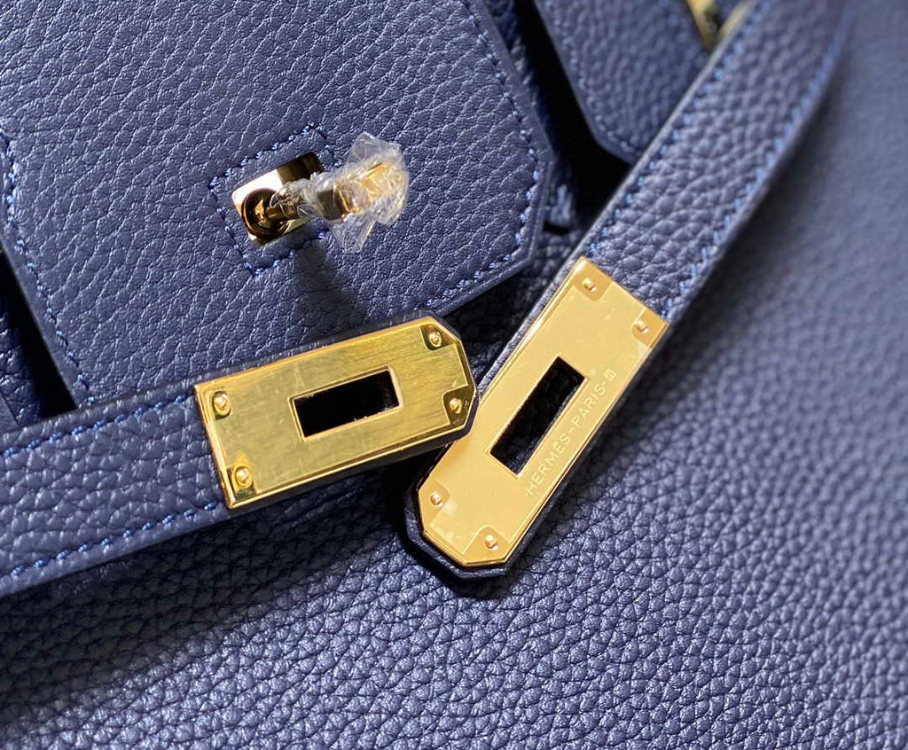Hermes Birkin Tote Bag Togo Leather 28605 Navy Blue