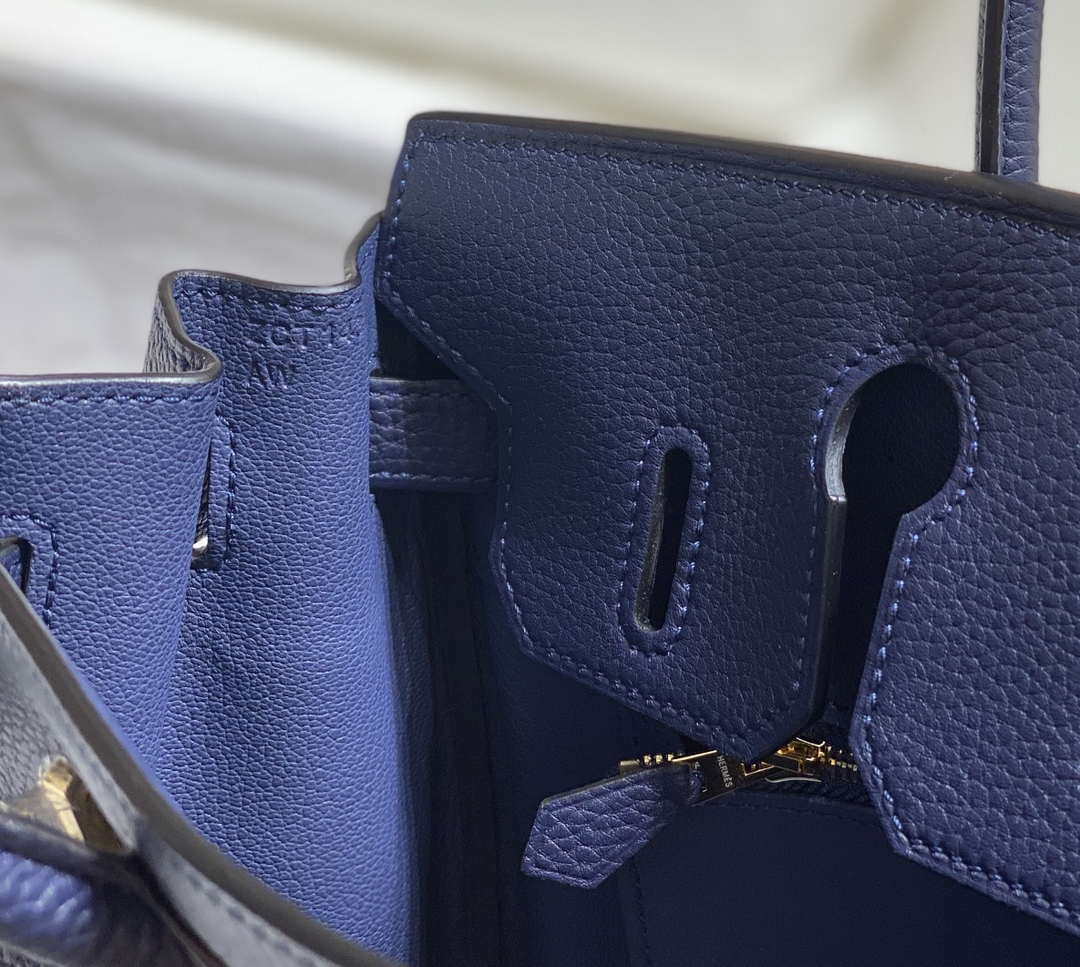 Hermes Birkin Tote Bag Togo Leather 28605 Navy Blue