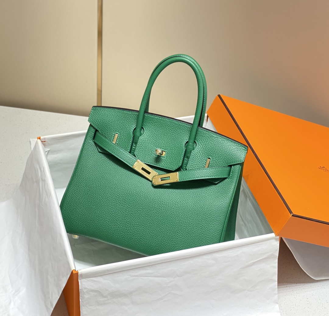 Hermes Birkin Tote Bag Togo Leather 28607 Green