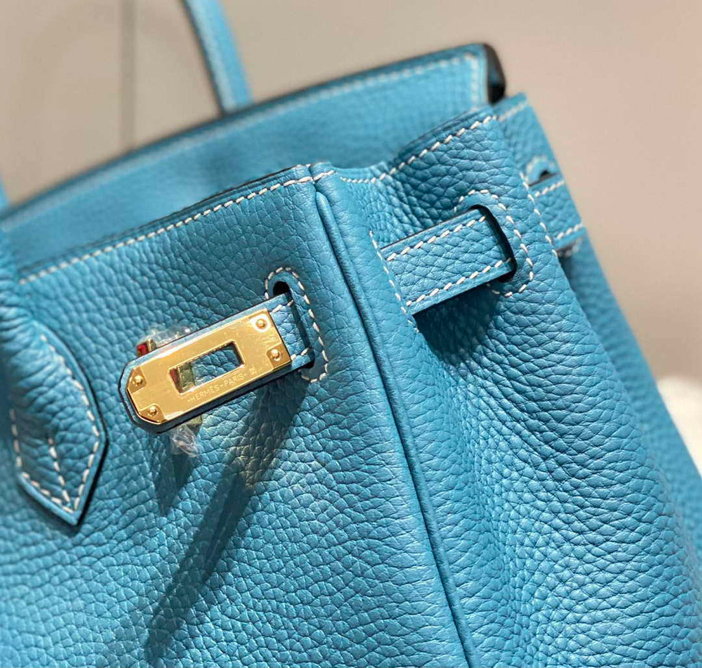 Hermes Birkin Tote Bag Togo Leather 28608 Denim Blue