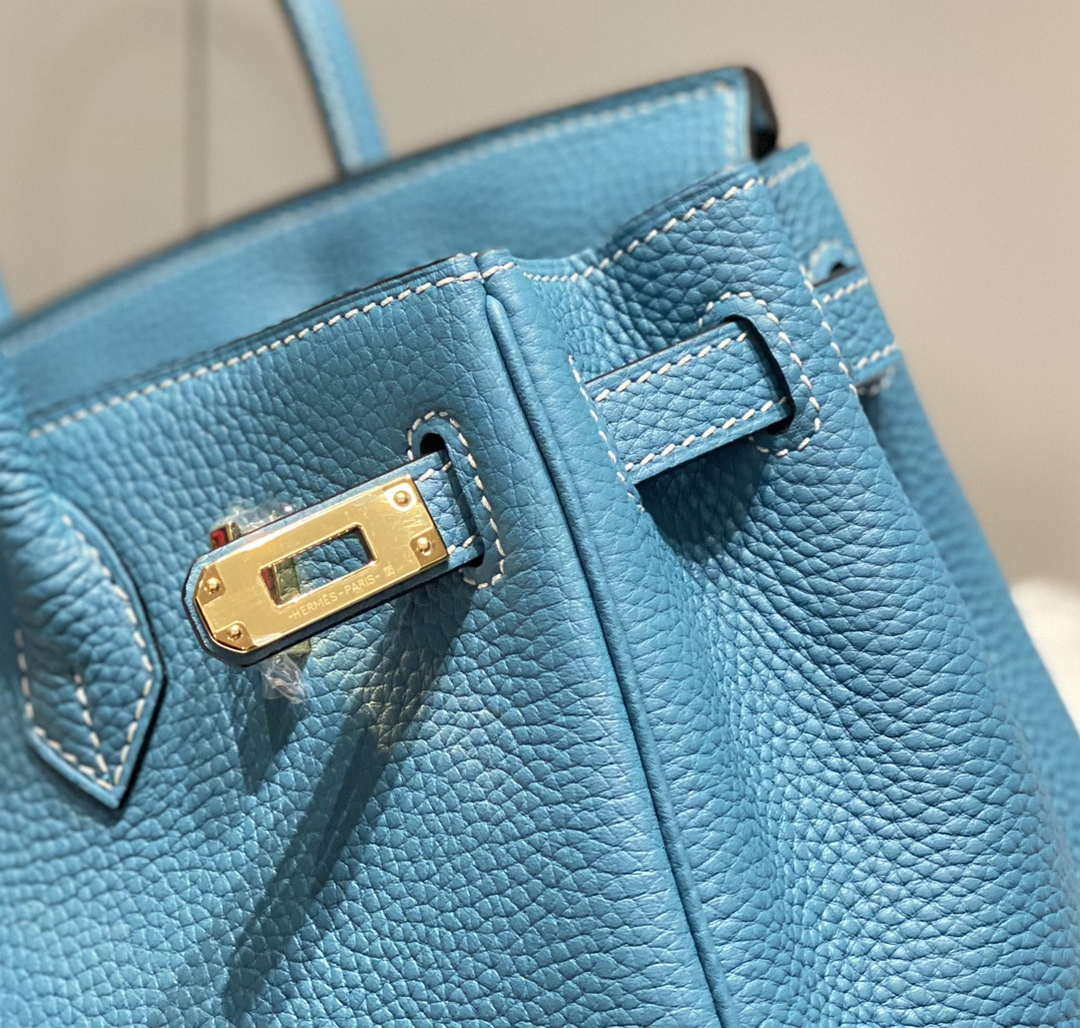 Hermes Birkin Tote Bag Togo Leather 28608 Denim Blue