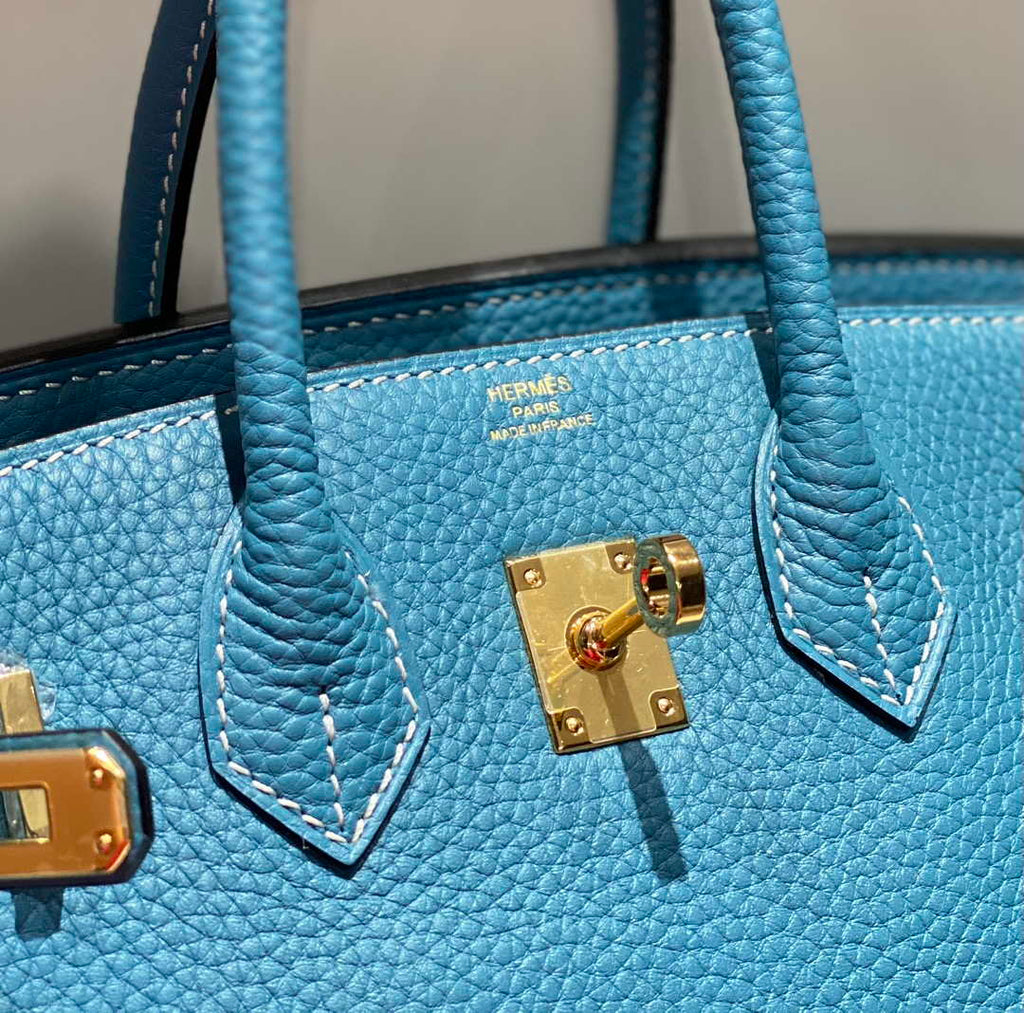 Hermes Birkin Tote Bag Togo Leather 28608 Denim Blue