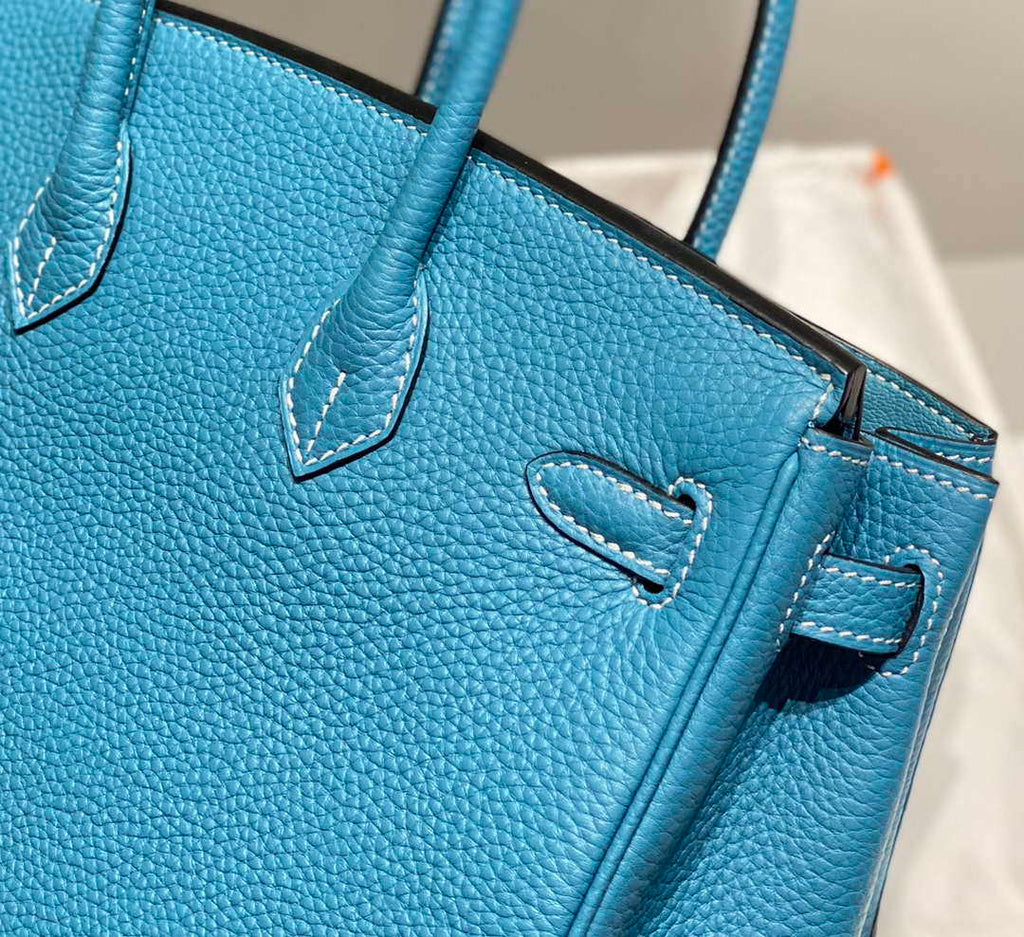 Hermes Birkin Tote Bag Togo Leather 28608 Denim Blue