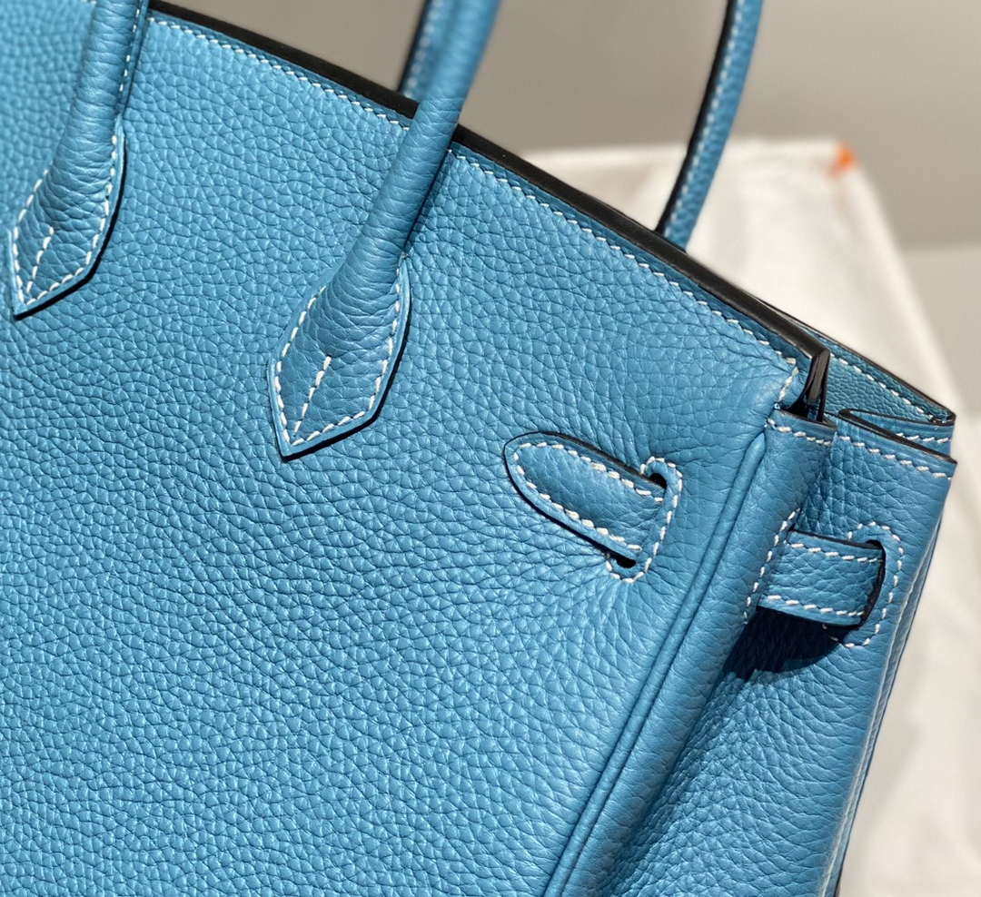 Hermes Birkin Tote Bag Togo Leather 28608 Denim Blue