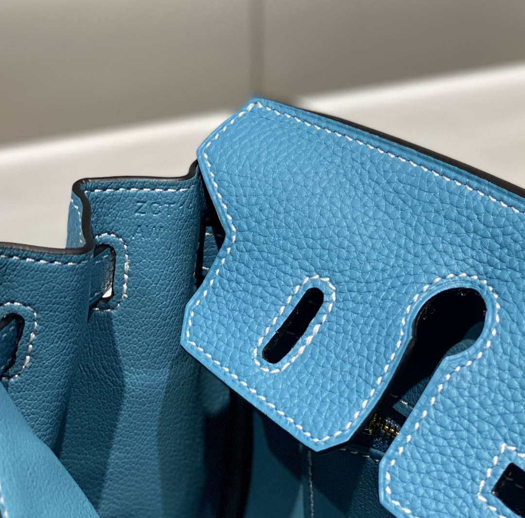 Hermes Birkin Tote Bag Togo Leather 28608 Denim Blue