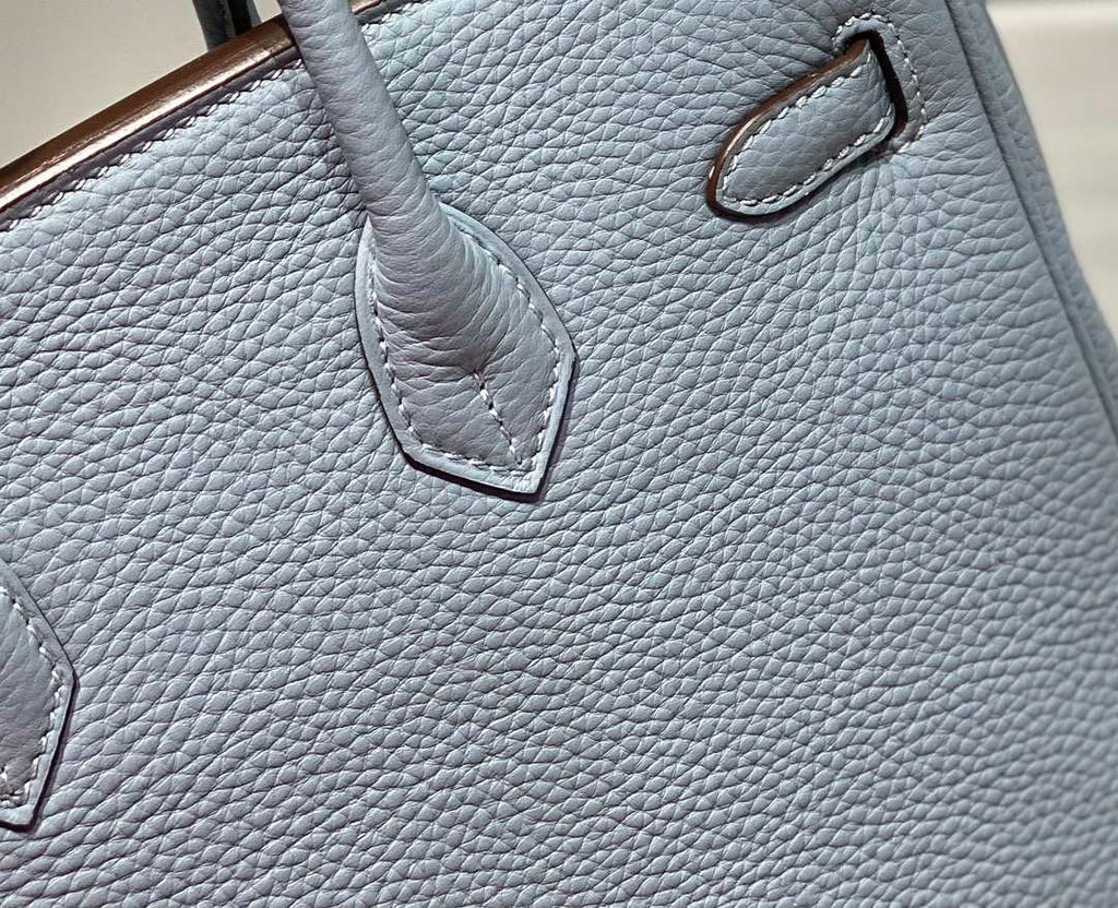 Hermes Birkin Tote Bag Togo Leather 28608 Linen blue