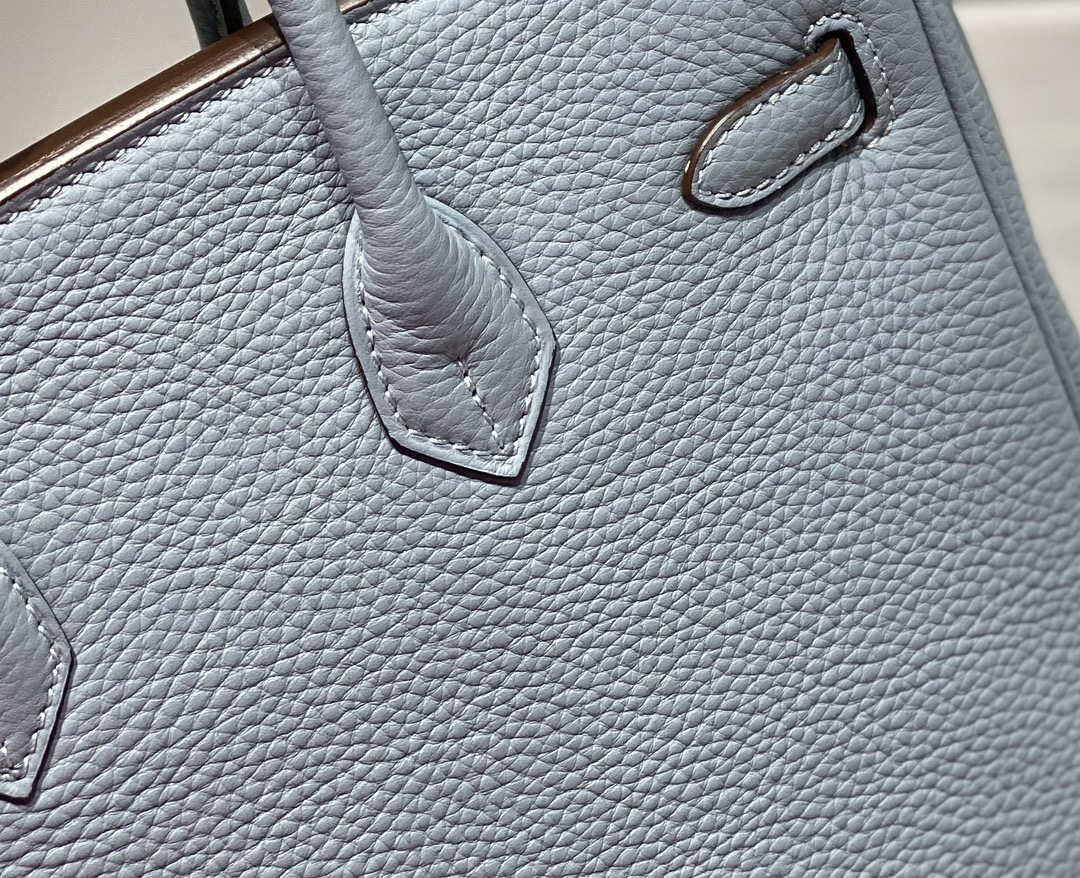 Hermes Birkin Tote Bag Togo Leather 28608 Linen blue