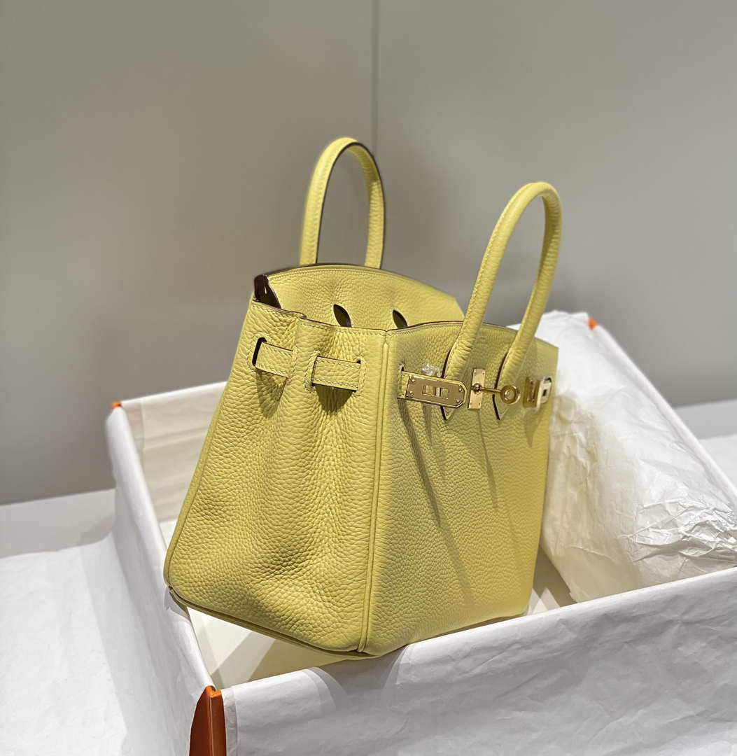 Hermes Birkin Tote Bag Togo Leather 28609 Yellow - 25cm - View 4