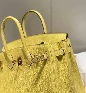 Hermes Birkin Tote Bag Togo Leather 28609 Yellow - 25cm - View 5