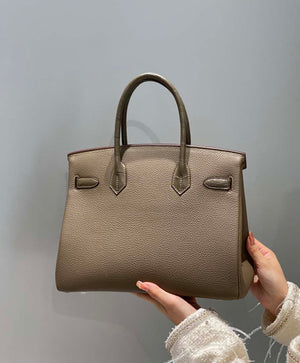 Hermes Birkin Tote Bag Togo Leather With High Gloss Nile Crocodile Emerald H28812 - Default Title - View 2