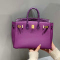 Hermes Birkin Tote Bag Togo Leather With High Gloss Nile Crocodile Emerald H28817 - Default Title - View 1