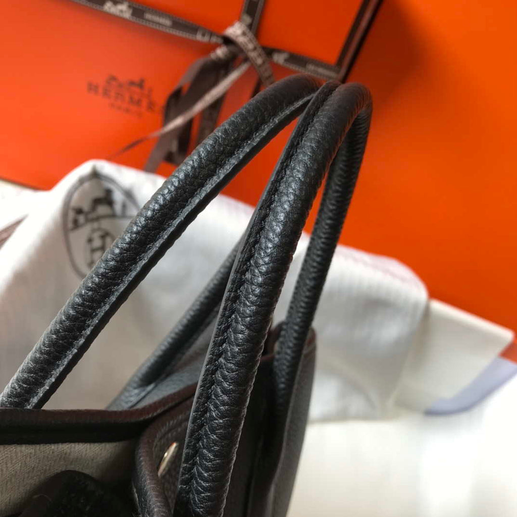 Hermes Black Togo leather Garden Party 30cm Bag Machine sewing H239053