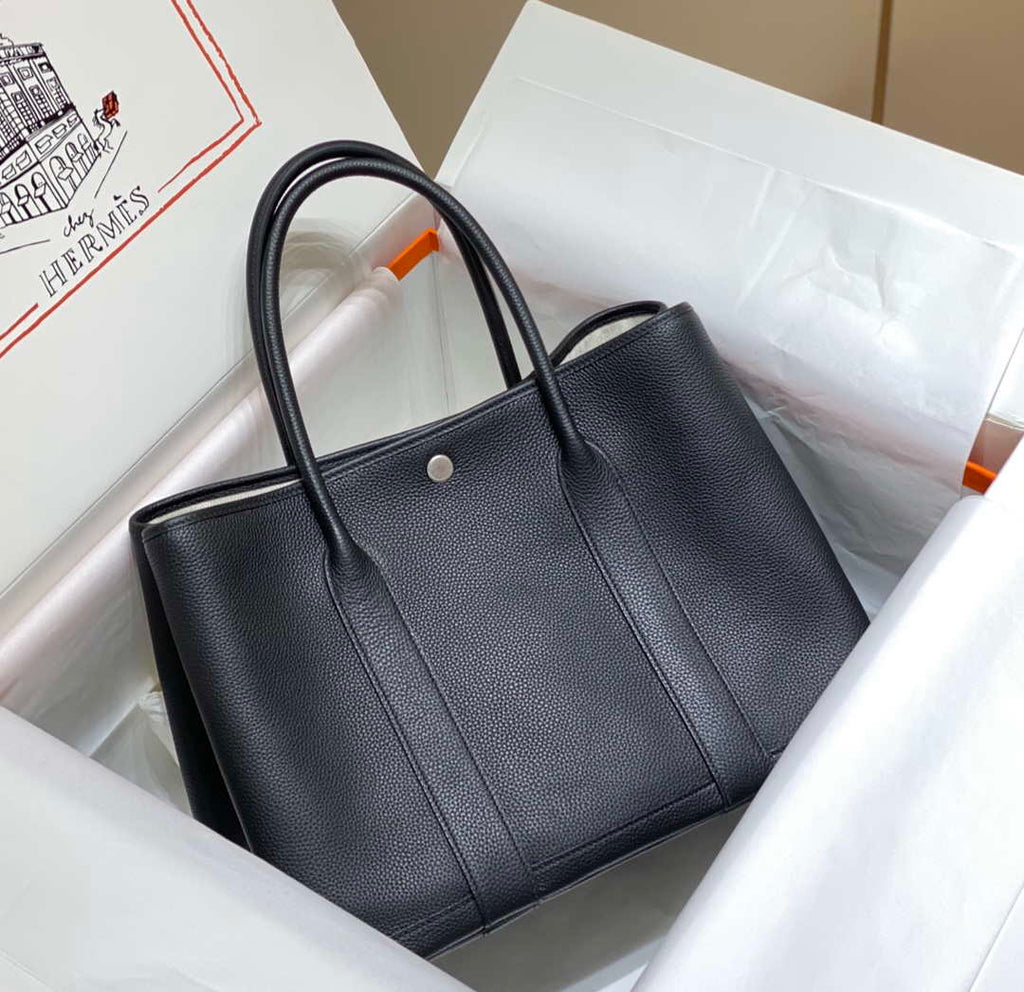 Hermes Black Togo Medium Garden Party 36cm Bag H239055