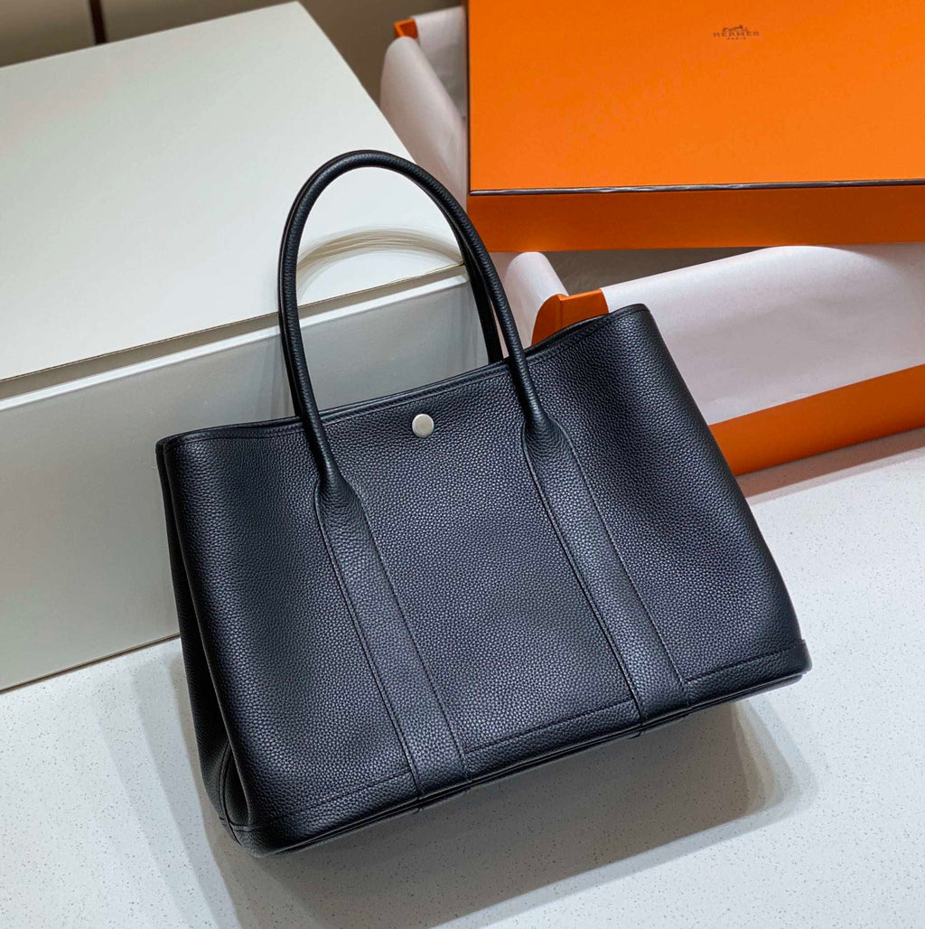 Hermes Black Togo Medium Garden Party 36cm Bag H239055