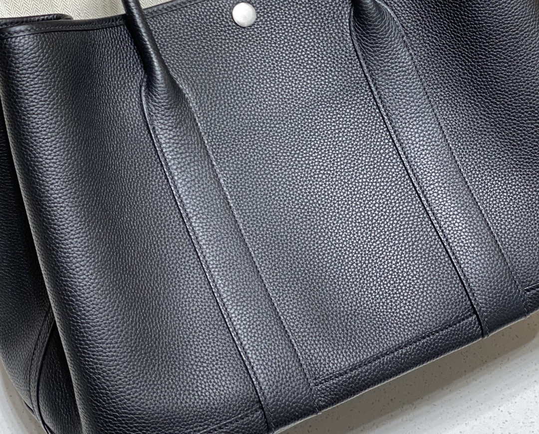 Hermes Black Togo Medium Garden Party 36cm Bag H239055