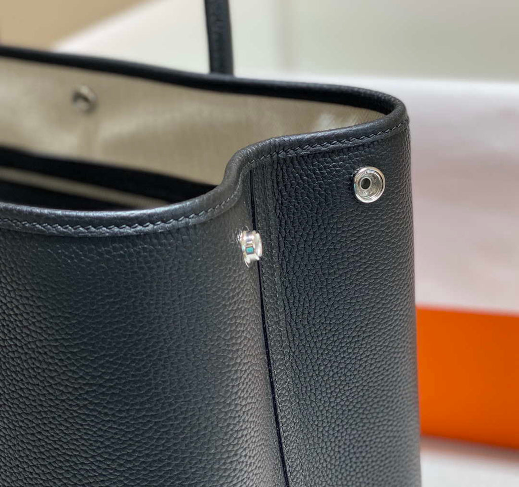 Hermes Black Togo Medium Garden Party 36cm Bag H239055