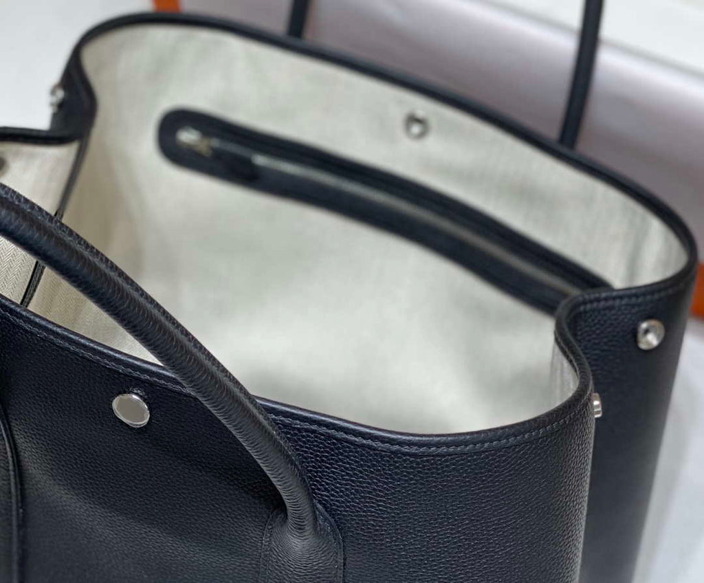 Hermes Black Togo Medium Garden Party 36cm Bag H239055