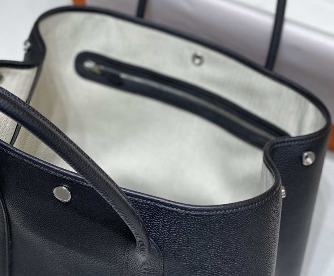 Hermes Black Togo Medium Garden Party 36cm Bag H239055