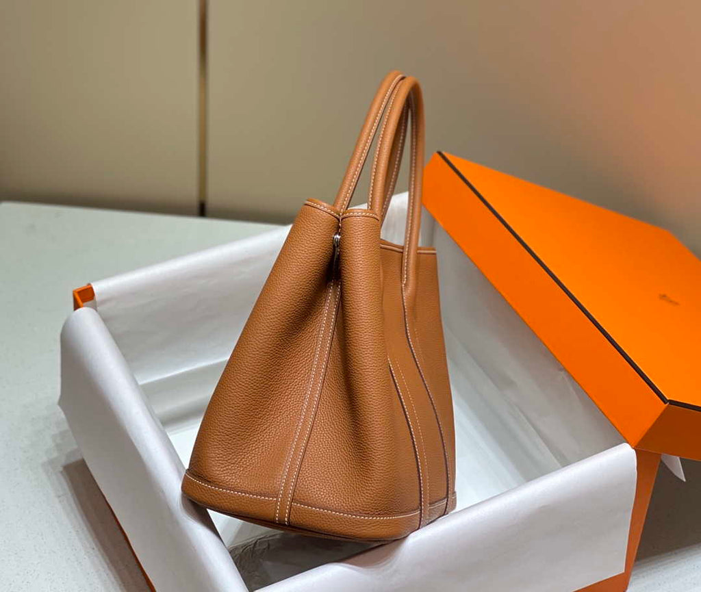 Hermes Brown Togo Medium Garden Party 36cm Bag H239054