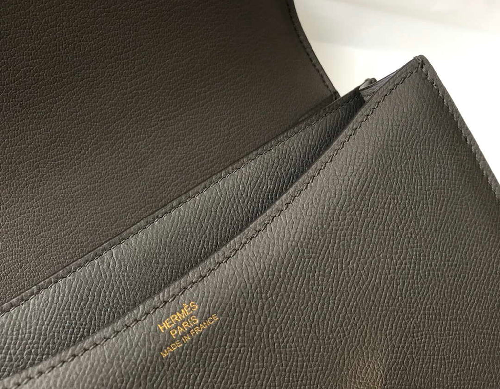 Hermes Constance Cross Body Bag Epsom Leather Gold H28402