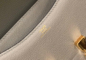 Hermes Constance Cross Body Bag Epsom Leather Gold H28403 - 18CM - View 4