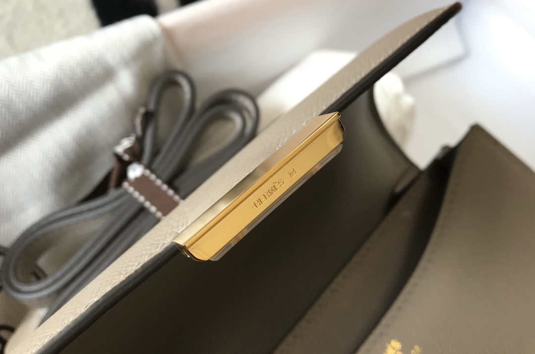 Hermes Constance Cross Body Bag Epsom Leather Gold H28403