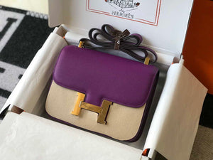 Hermes Constance Cross Body Bag Epsom Leather Gold H28404 - 18CM - View 1