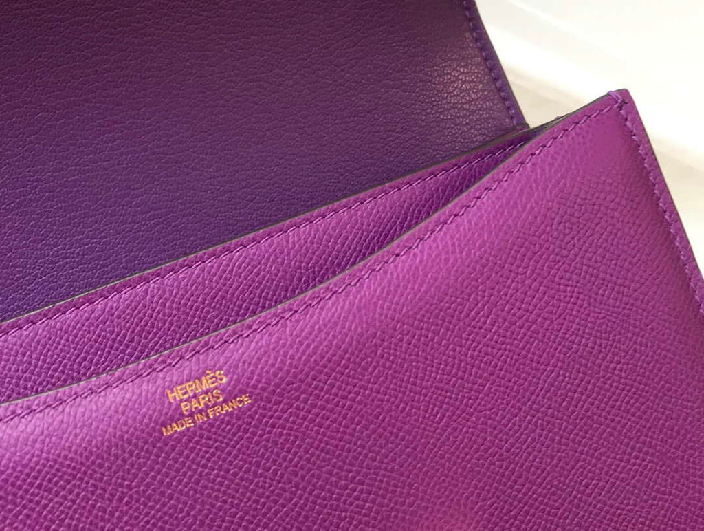 Hermes Constance Cross Body Bag Epsom Leather Gold H28404